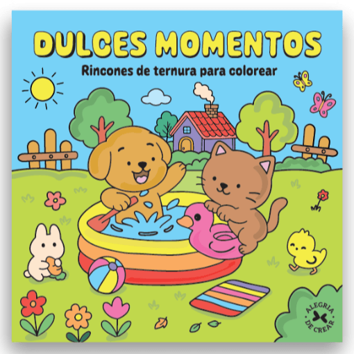 Libro para Colorear Dulces Momentos Ternura