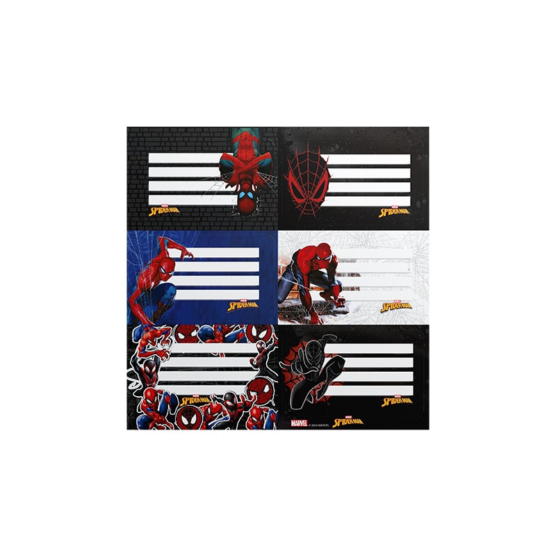 Set Etiquetas Adhesivas "Spider Man" x12 - Mooving
