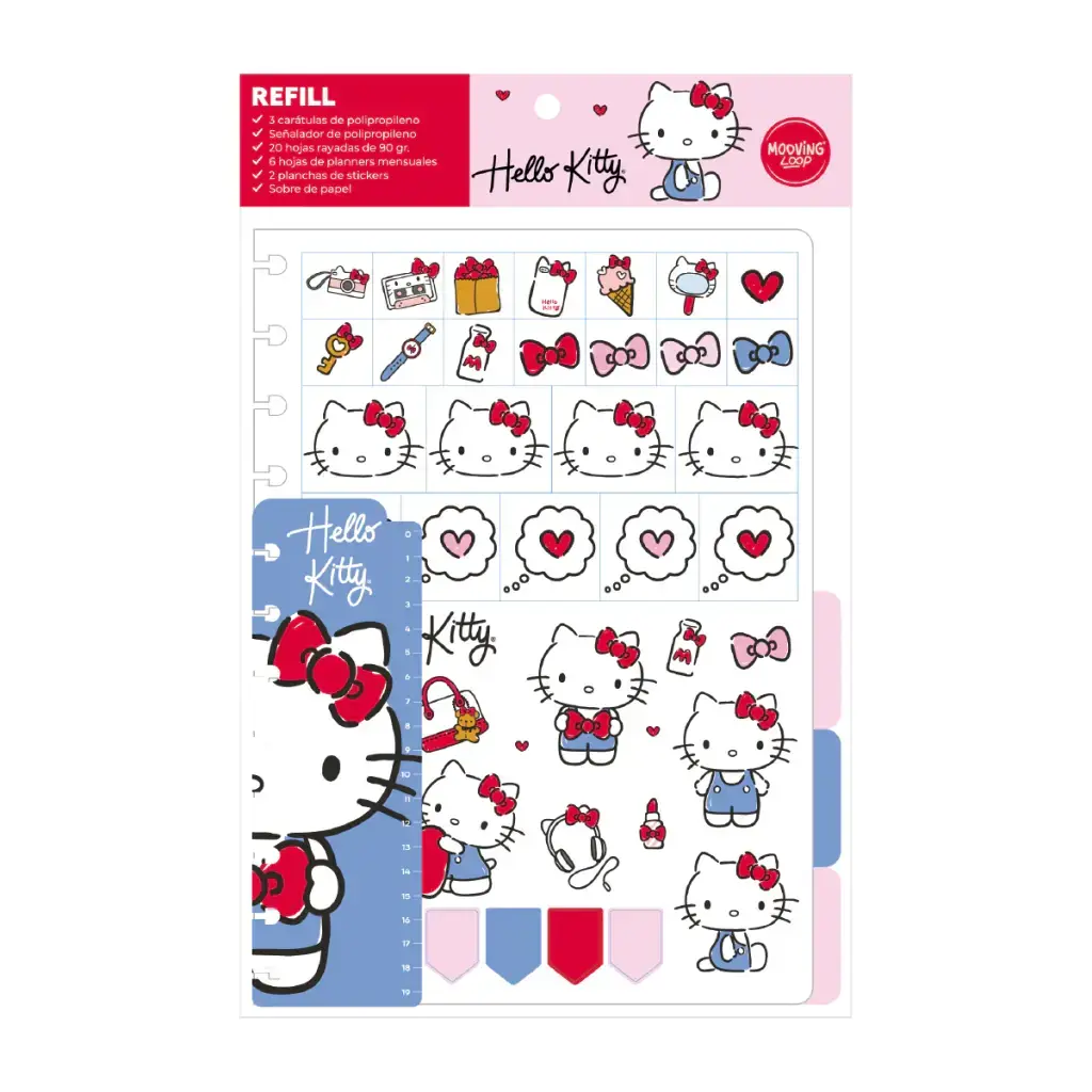 Repuesto Cuaderno Discos Hello Kitty Carta - Mooving