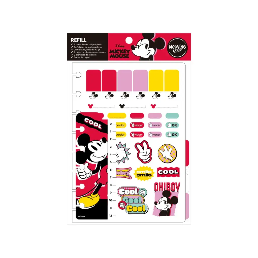 Repuesto Cuaderno Discos Mickey Mouse A5 - Mooving