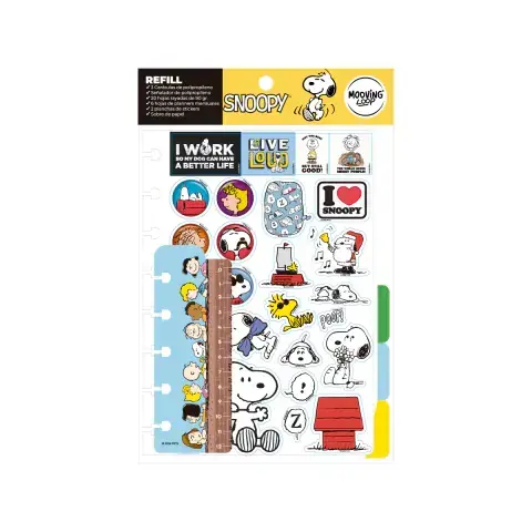 Repuesto Cuaderno Discos Snoopy A5 - Mooving