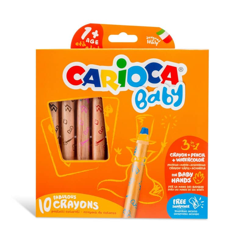 Lápices 3 en 1 Baby +1 años x 10 u - Carioca