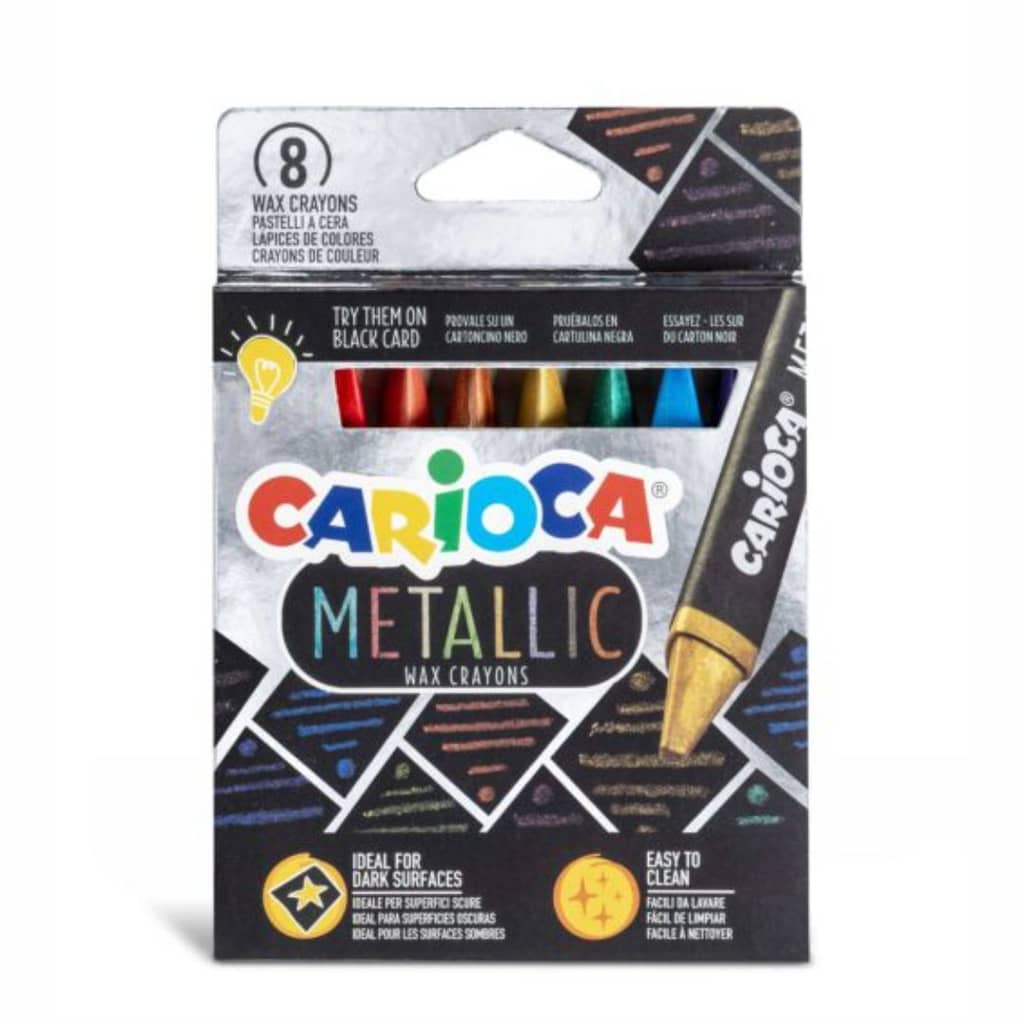 Crayones Triangulares Metalizados Maxi x8 - Carioca