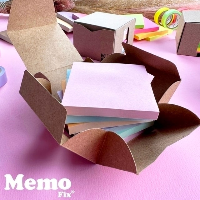 EcoBox Notas Adhesivas Pastel x6 74x74 mm - Memo Fix