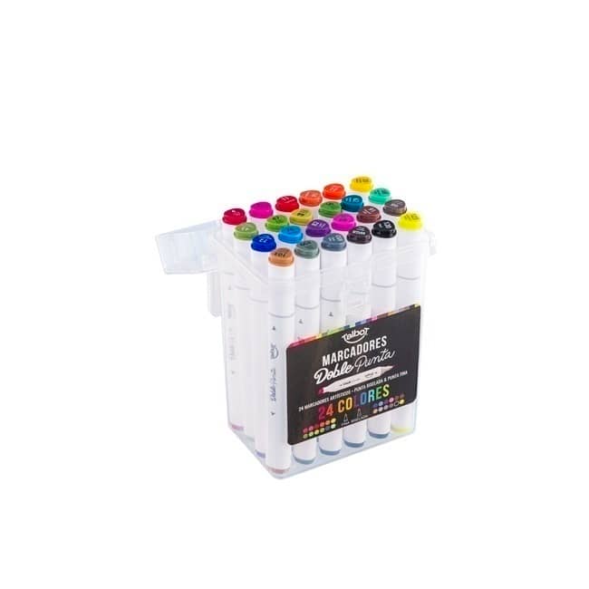 Marcadores Doble Punta x24 (tinta a base de alcohol) - Talbot
