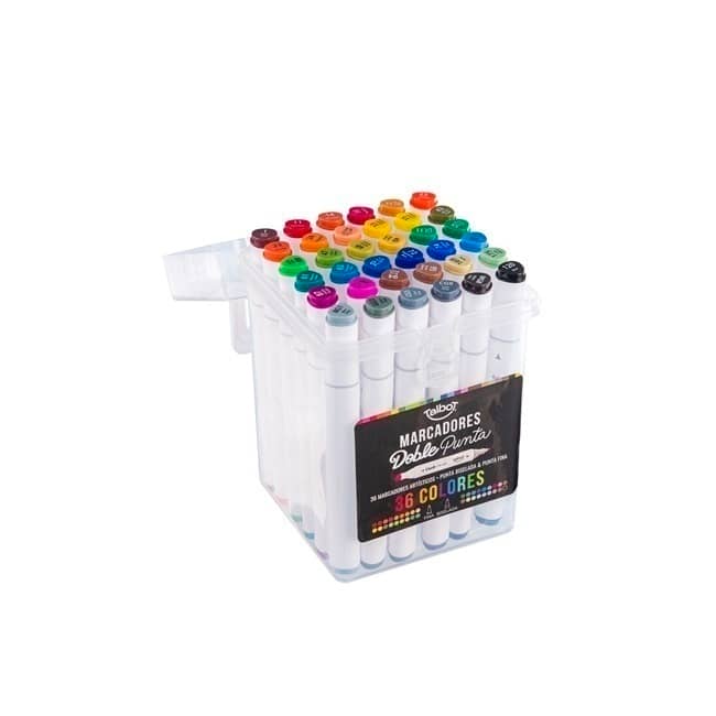 Marcadores Doble Punta x36 (tinta a base de alcohol) - Talbot