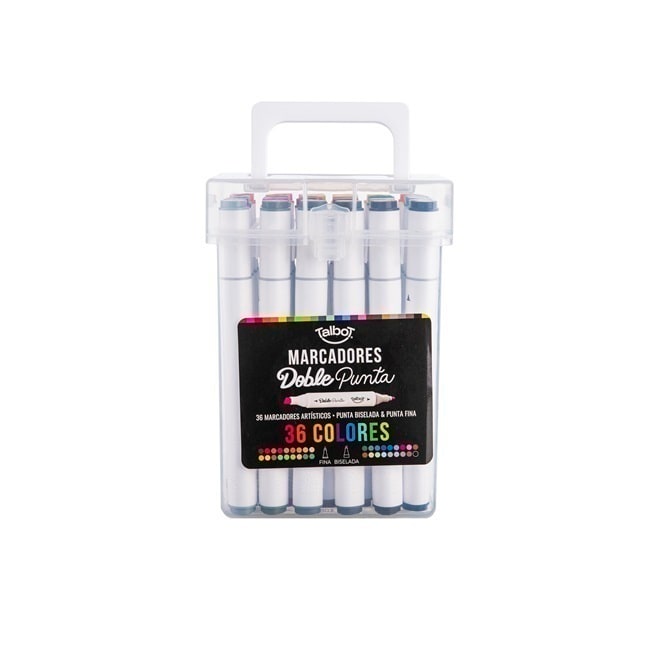 Marcadores Doble Punta x36 (tinta a base de alcohol) - Talbot