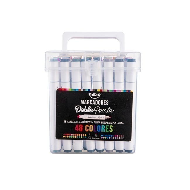 Marcadores Doble Punta x48 al Alcohol - Talbot