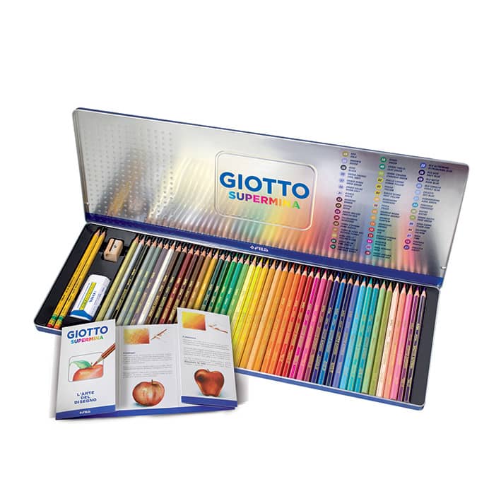 Lapices de Colores Supermina x50 Estuche Metálico - Giotto
