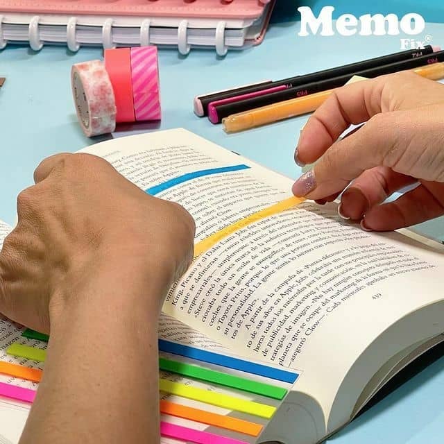 Notas Adhesivas para Subrayar x5 801A - Memo Fix