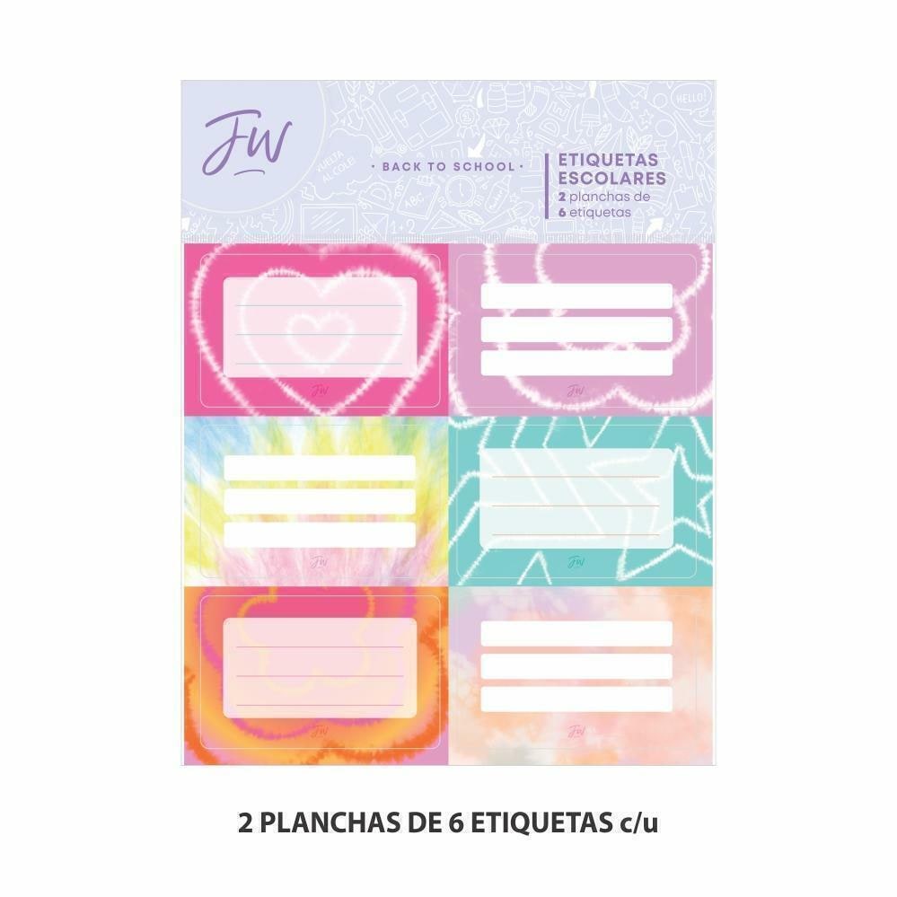 Set Etiquetas Adhesivas "Batik" x12 - FW