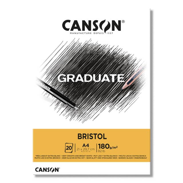 Block A4 180 gr "Graduate Bristol" 20 Hojas - Canson