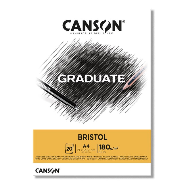 Block A4 180 gr "Graduate Bristol" 20 Hojas - Canson