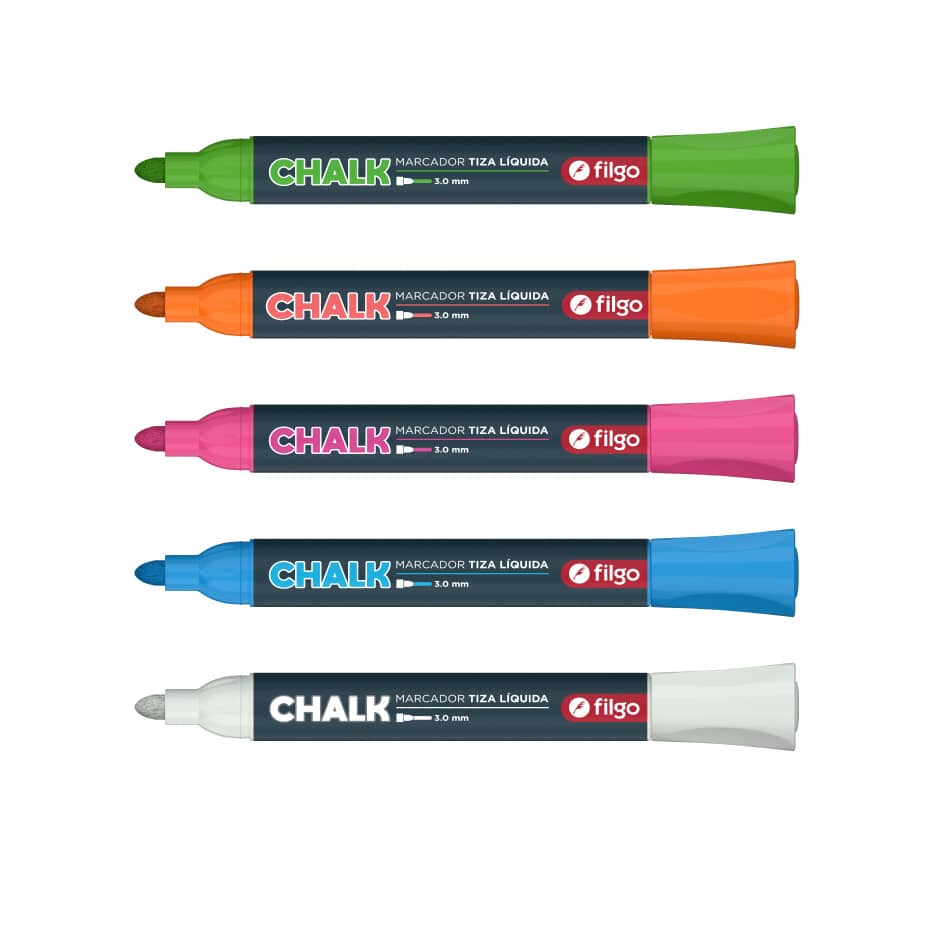 Marcadores Tiza Líquida Chalk x5 - Filgo
