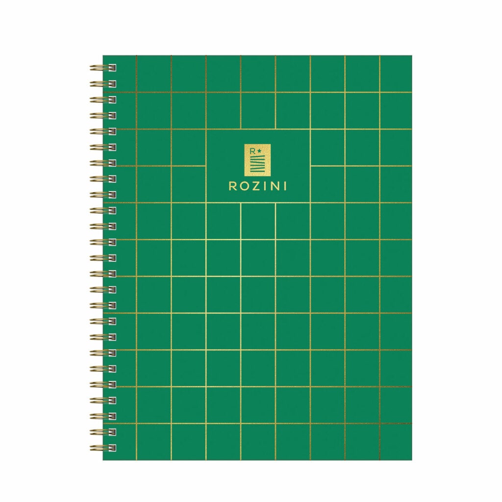 Cuaderno A4 Tapa Dura 80 H 90 gr Rayado Uomo Verde - Rozini