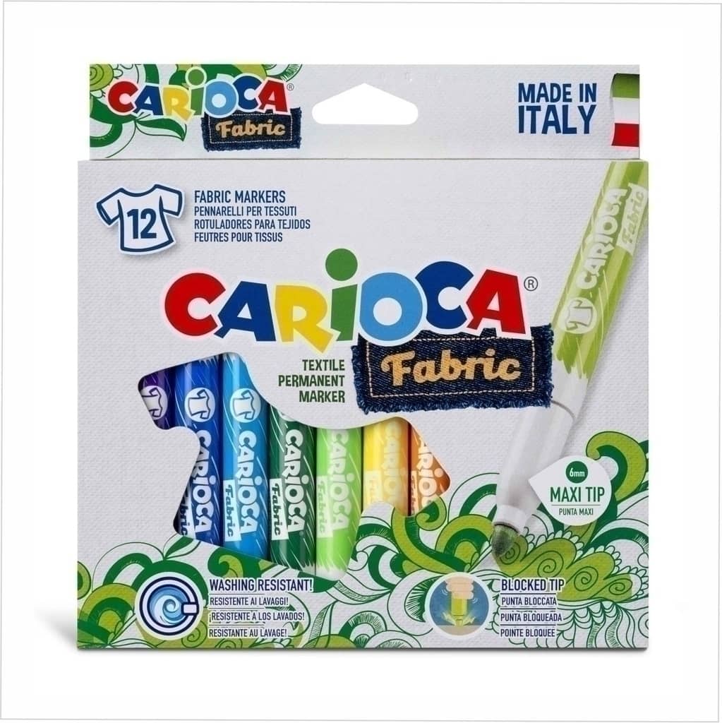 Marcadores Para Tela Fabric x 12 - Carioca