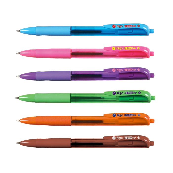 Boligrafo Retractil Tinta Colores 1.0 mm "Fast Grip Brillante" - Filgo