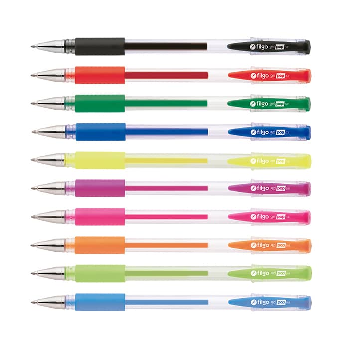 Lapicera Roller Gel Pop 0.7 mm "Surtido" x10 - Filgo
