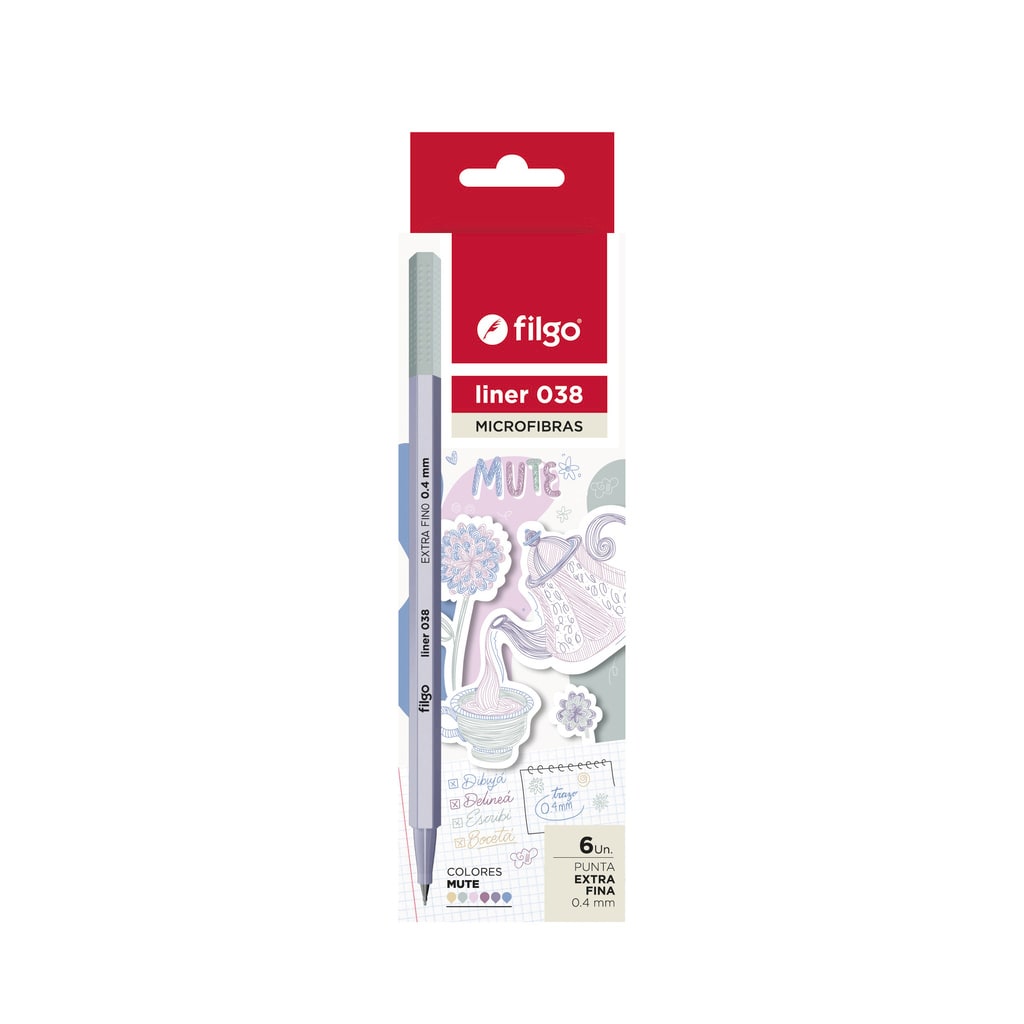 Microfibras Mute Liner 038 x6 - Filgo