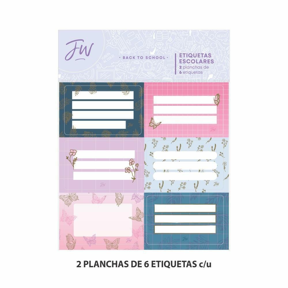 Set Etiquetas Adhesivas "Minimalista" x12 - FW