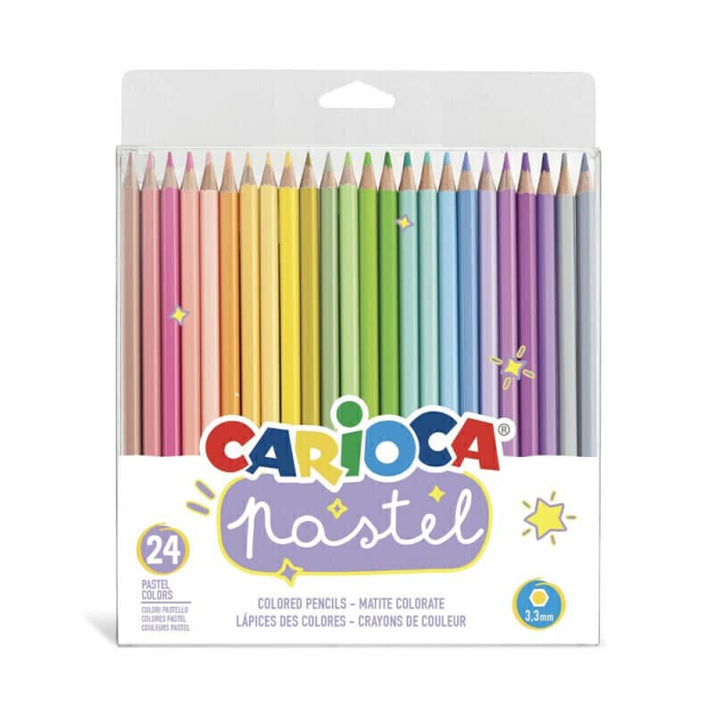 Lapices de Colores Pastel x 24 u - Carioca