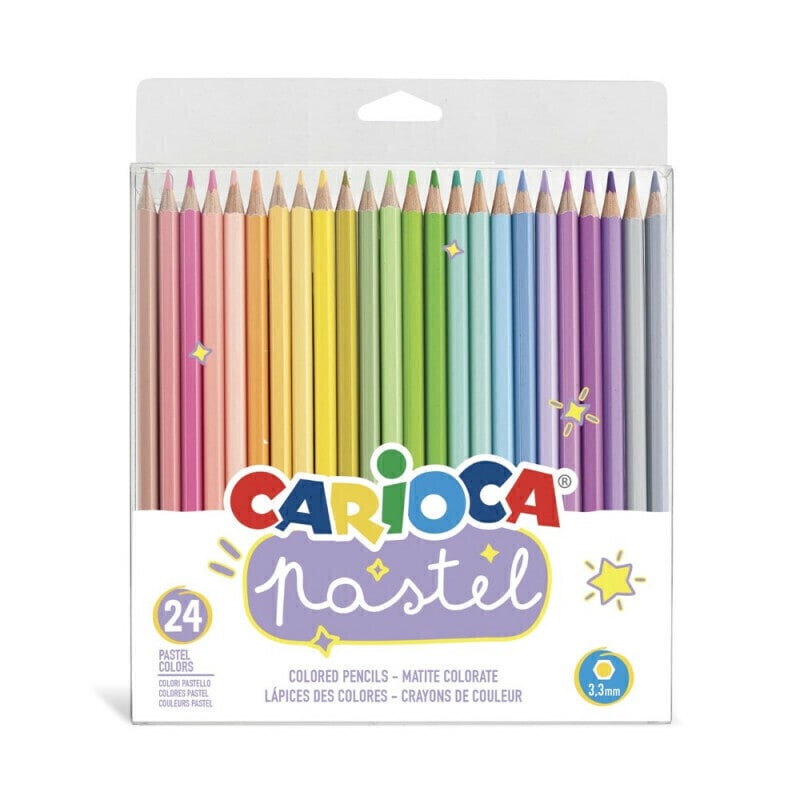 Lapices de Colores Pastel x 24 u - Carioca