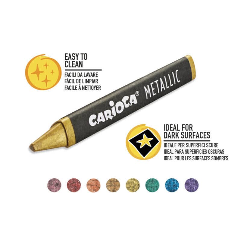 Crayones Triangulares Metalizados Maxi x8 - Carioca