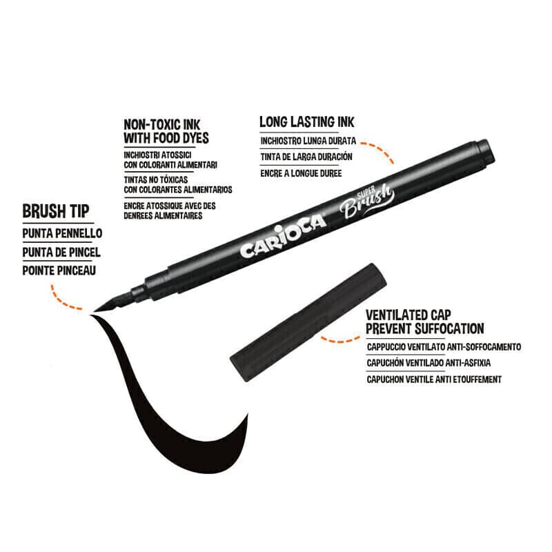 Marcadores Punta Pincel Super Brush x10 - Carioca