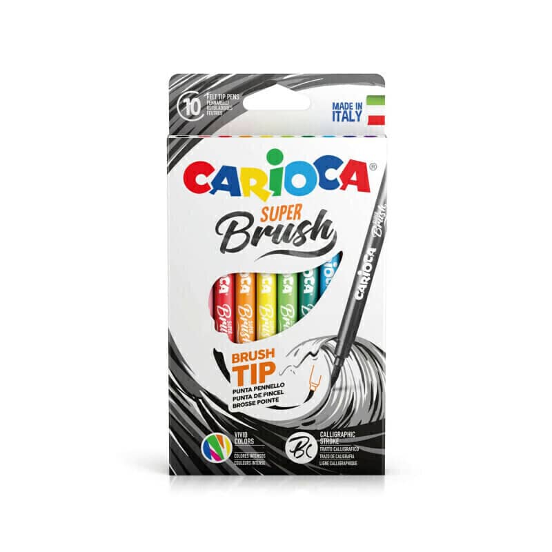 Marcadores Punta Pincel Super Brush x10 - Carioca