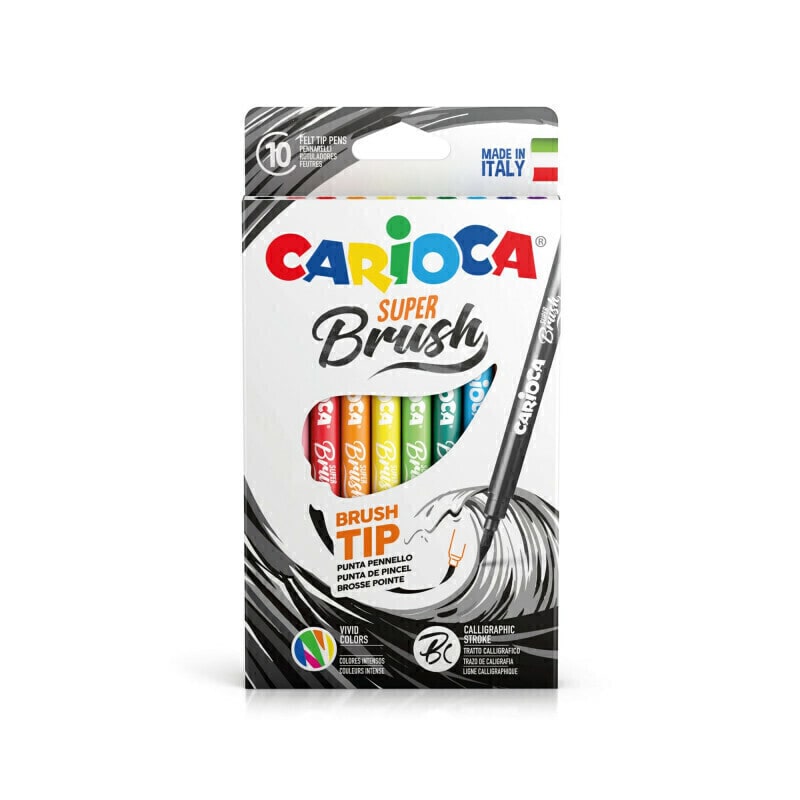 Marcadores Punta Pincel Super Brush x10 - Carioca