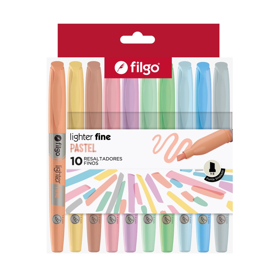 Resaltador Lighter Fine Pastel x10 - Filgo