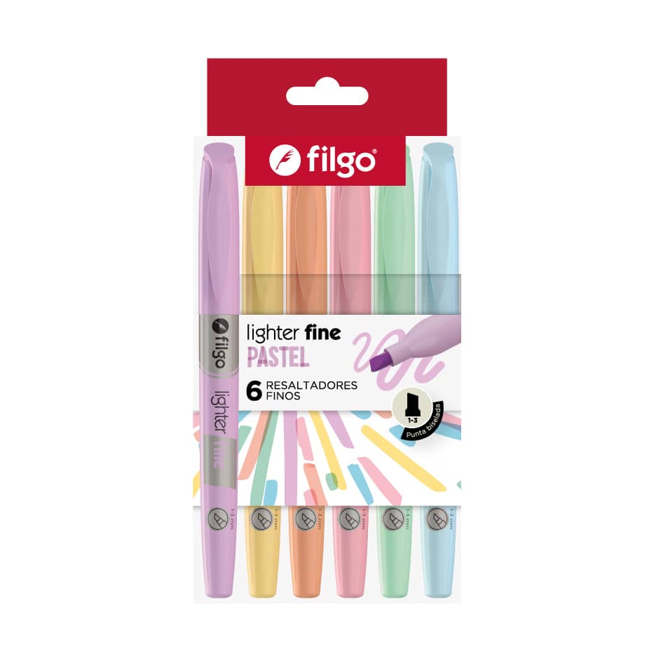 Resaltador Lighter Fine Pastel x6 - Filgo
