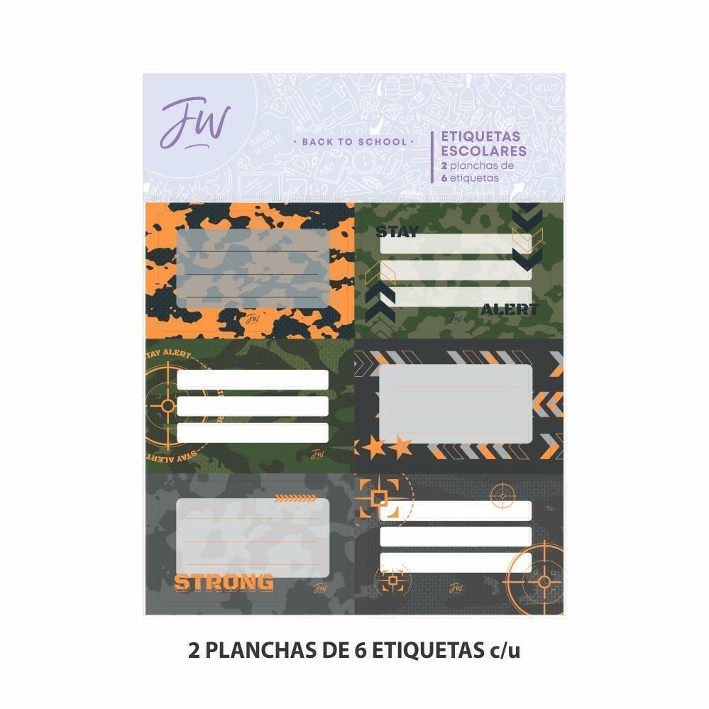 Set Etiquetas Adhesivas "Stay Alert" x12 - FW