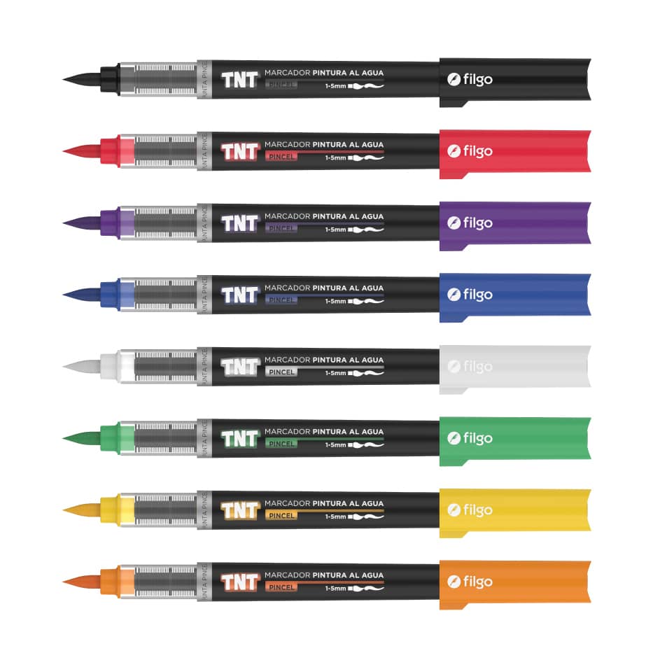 Marcadores de Pintura al Agua Surtidos TNT Brush x8 - Filgo