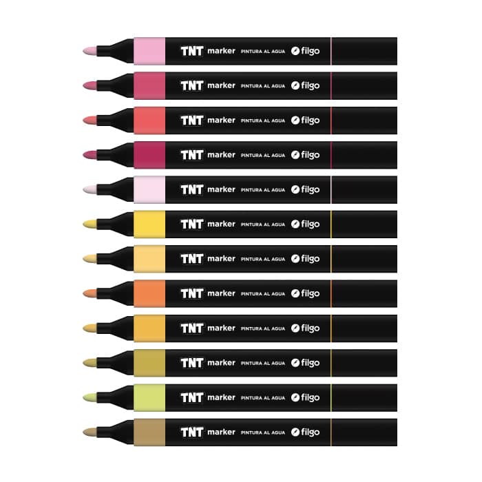Valija Marcadores de Pintura al Agua TNT x60 - Filgo