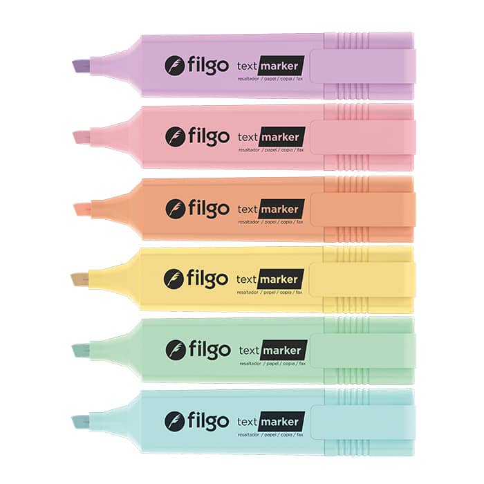 Resaltador Text Marker Pastel x6 - Filgo