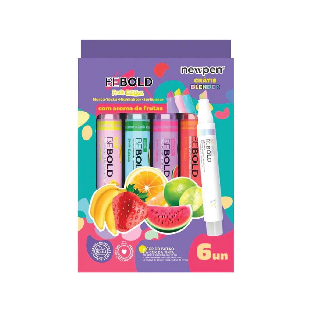 Resaltadores Perfumados BeBold Fruit x6 - New Pen