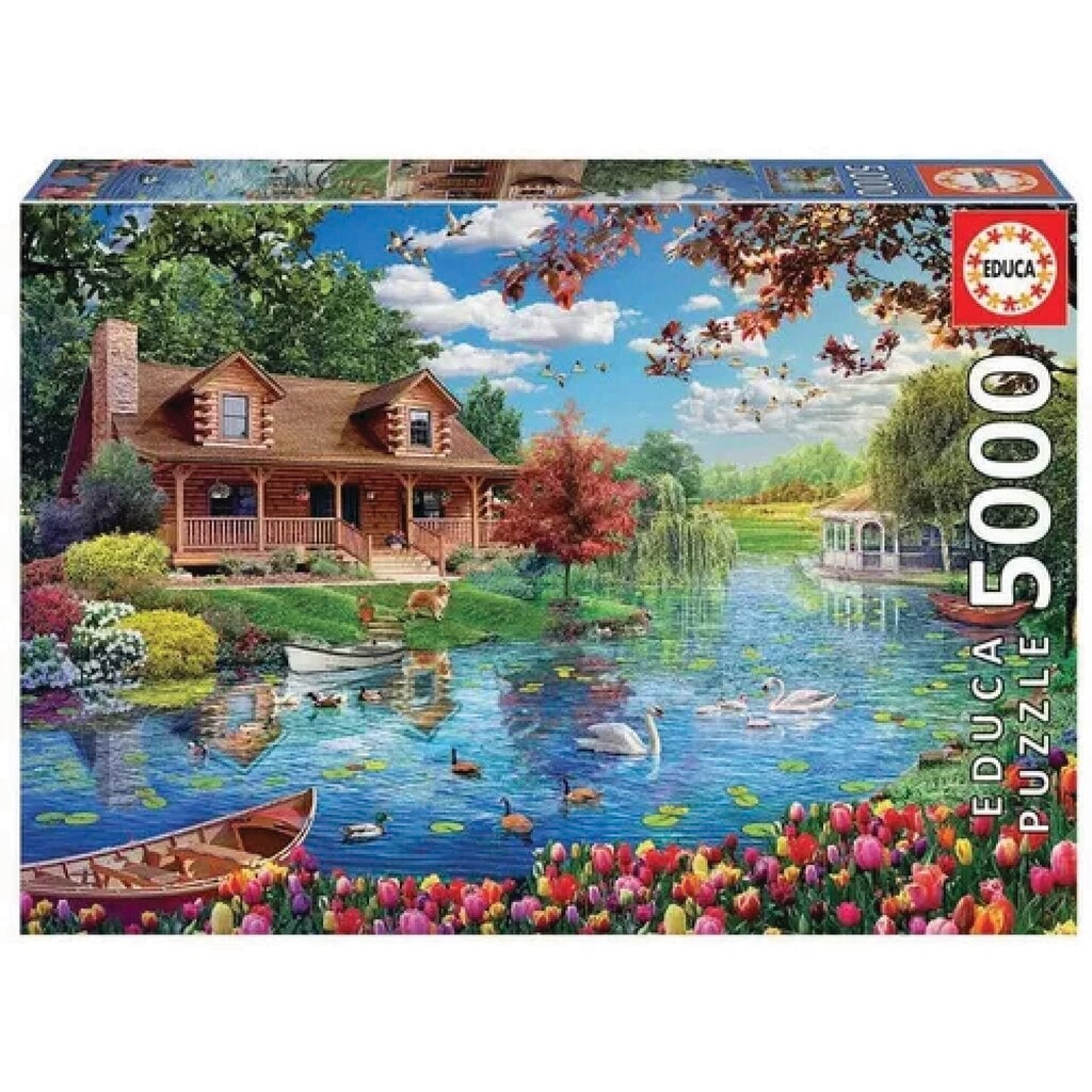 Puzzle 5000 pcs Casita en el Lago - Educa®