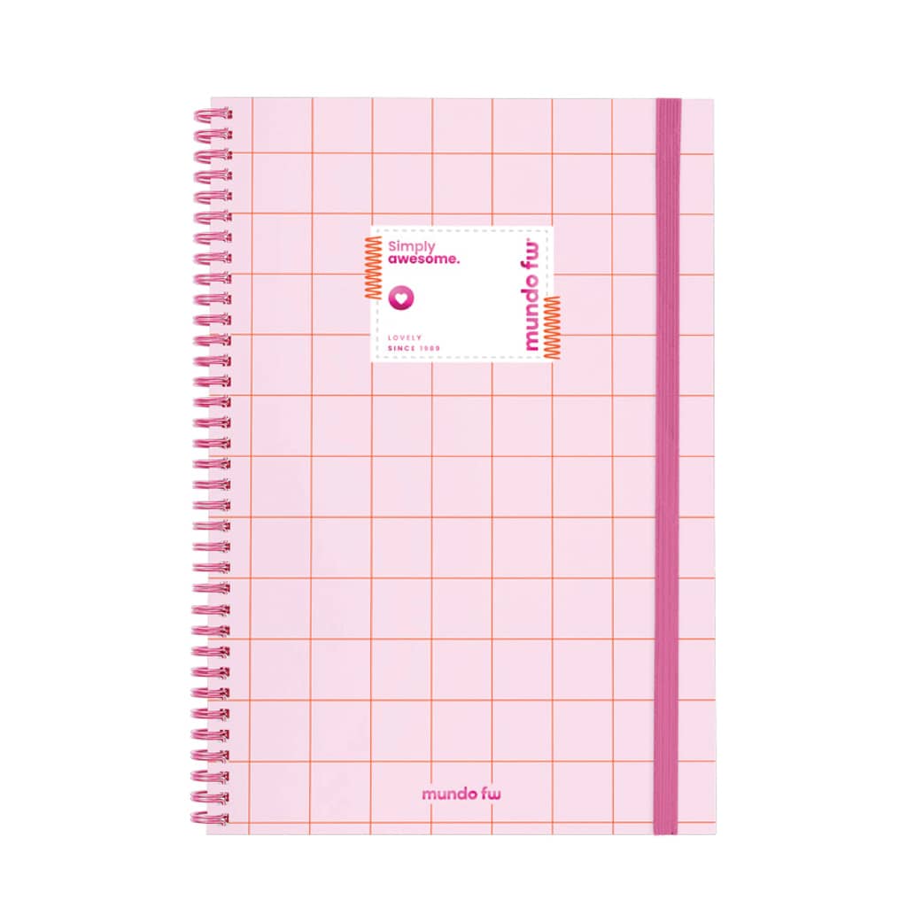Cuaderno Infinity Book A4 Premium cuadriculado Classic Rosa - FW
