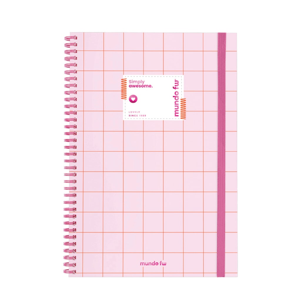 Cuaderno Infinity Book A4 Premium cuadriculado Classic Rosa - FW