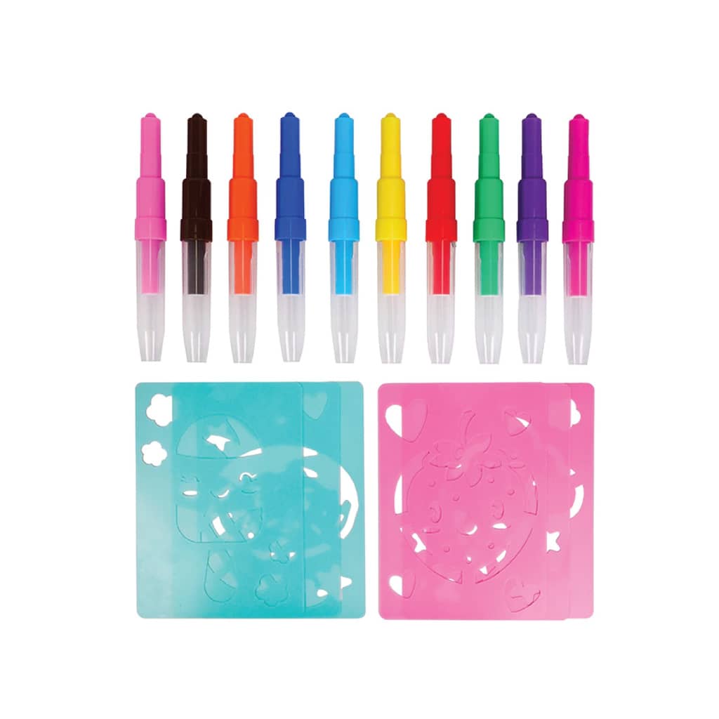 Marcadores Blow Pen x10 + Stencil + Stickers - Multipaper