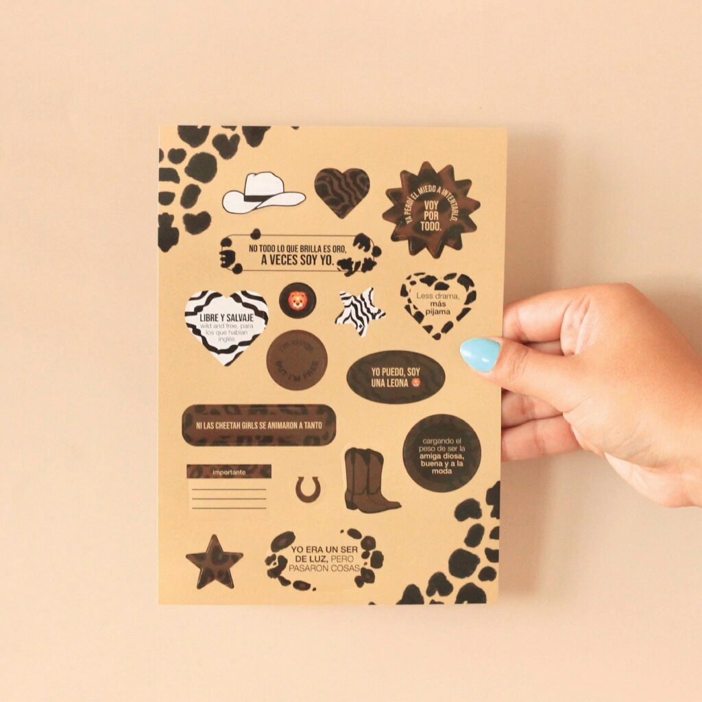 Stickers A5 Animal Print - Paprika