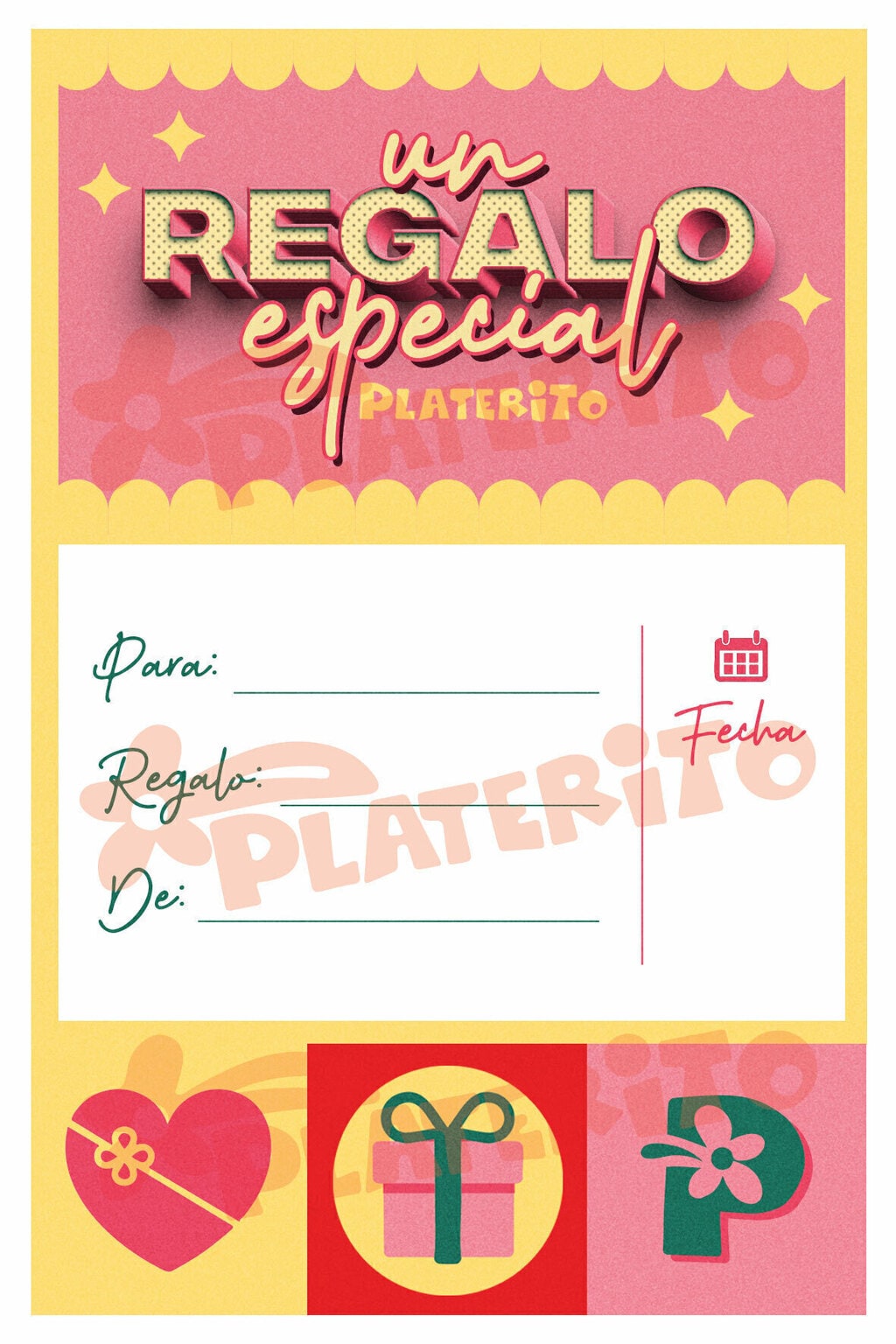 Tarjeta de Regalo Gift Card - Platerito