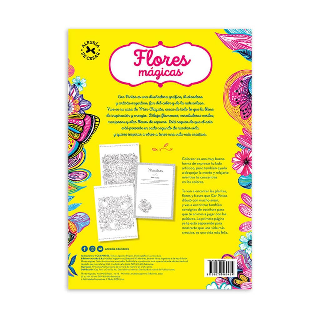 Libro para Colorear Flores Magicas