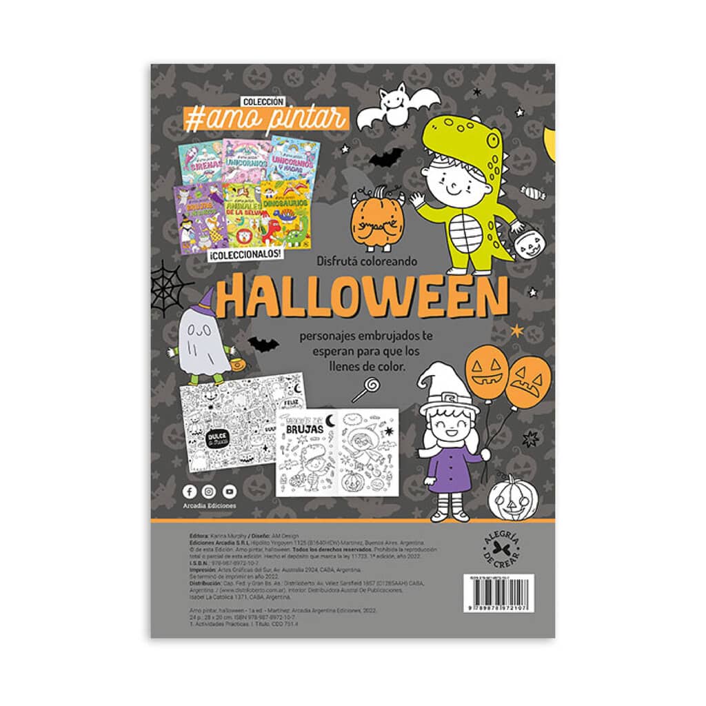Libro para Colorear Amo Pintar Halloween