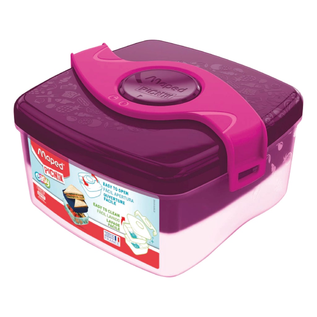 Tupper Plástico 2 Compartimientos Rosa - Maped