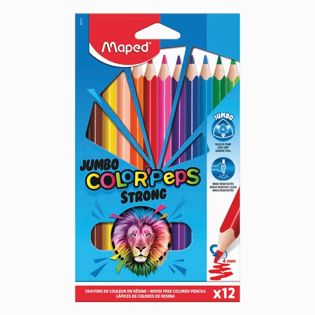 Lápices de Colores Triangulares Jumbo x12 - Maped
