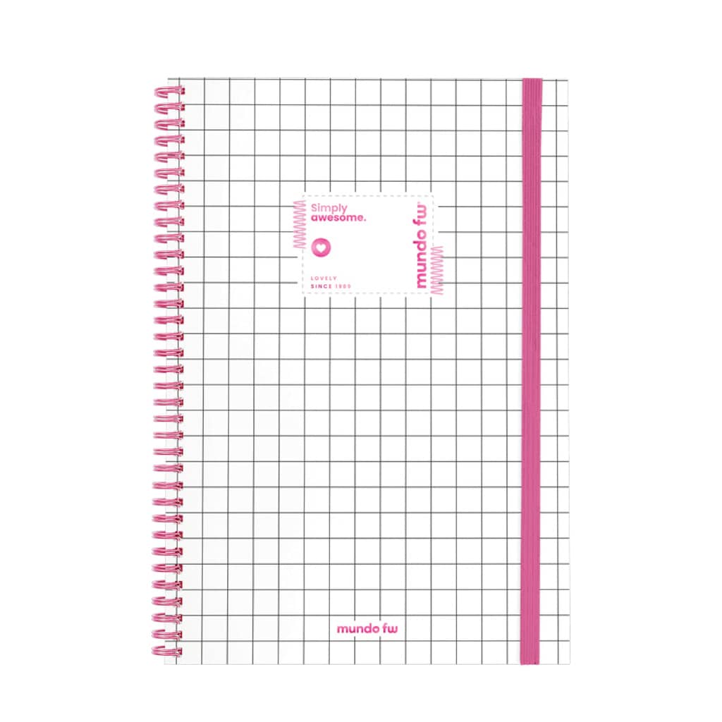 Cuaderno Infinity Book A4 Premium cuadriculado Classic ByN - FW