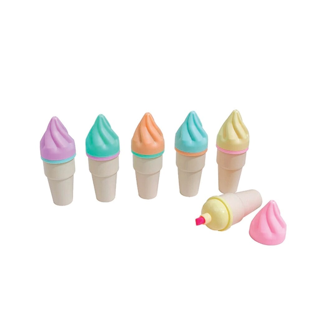 Resaltadores Mini Ice Cream Pastel x6 - Multipaper