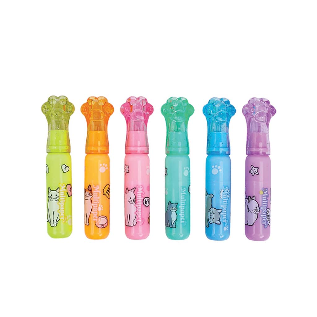 Resaltadores Mini Cats Paw Fluo x6 - Multipaper